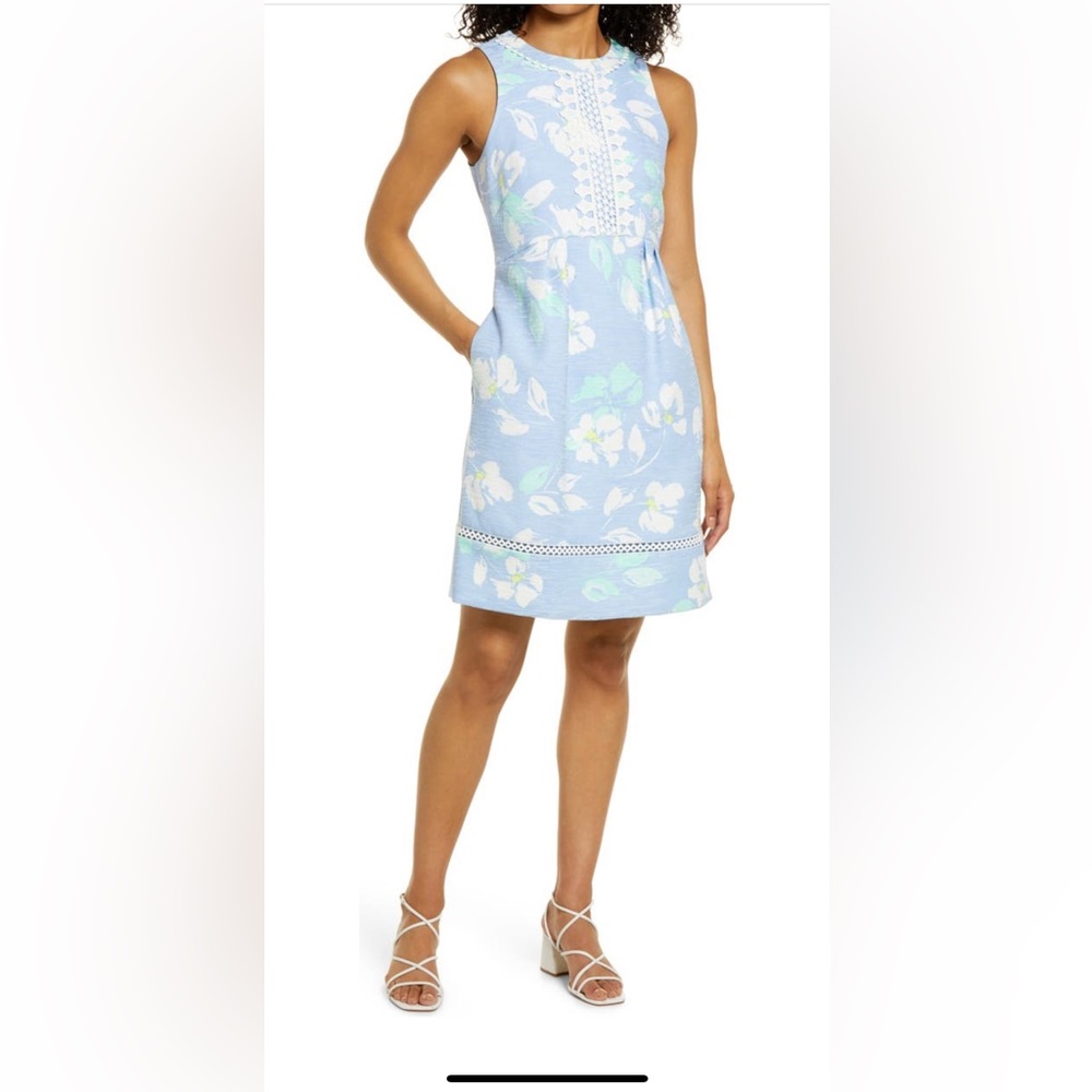 Eliza J Floral Sleeveless A-Line Dress NWT